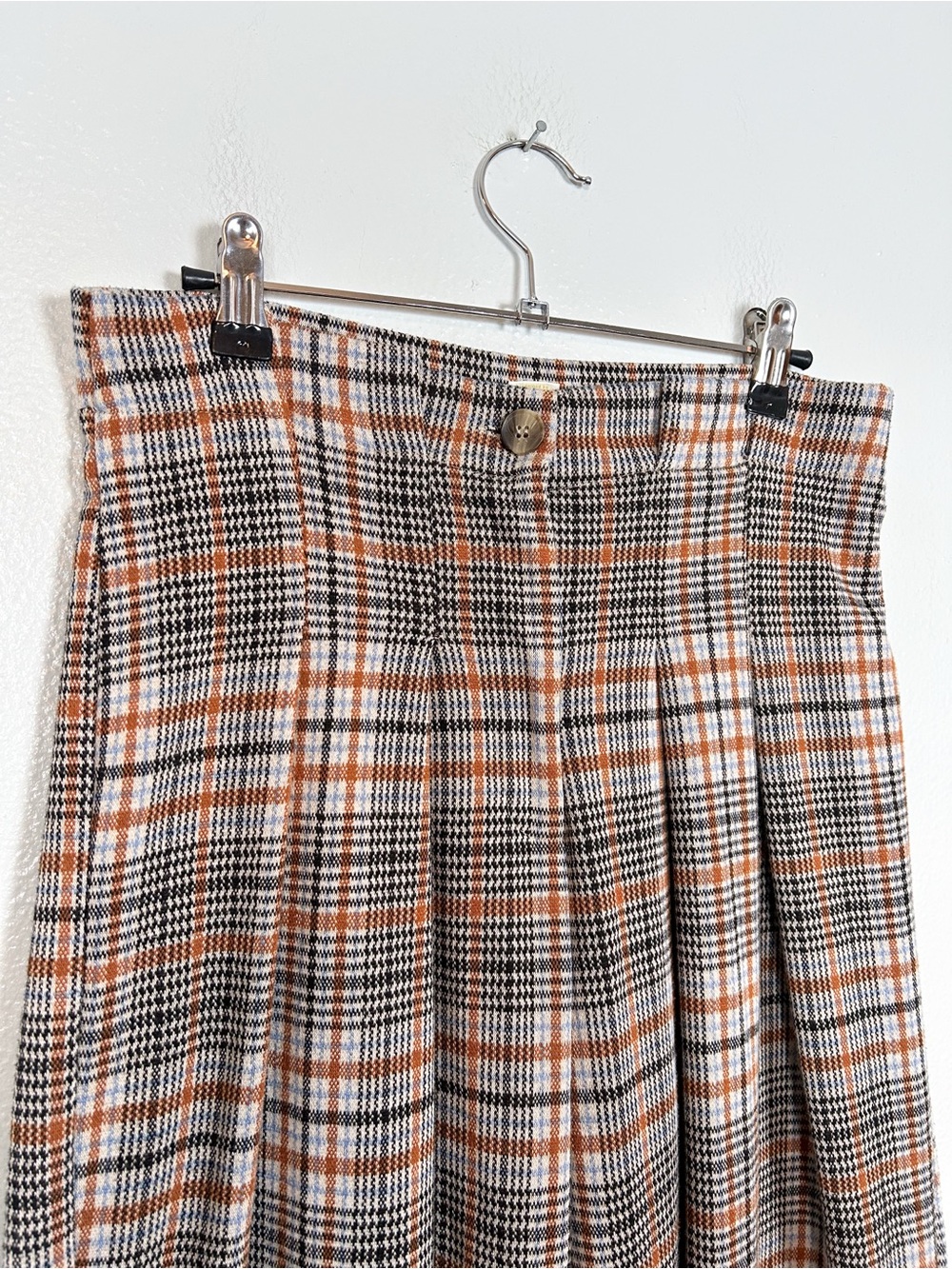 Anthropologie Maeve Wide-Leg Plaid Trousers - Picture 5 of 10